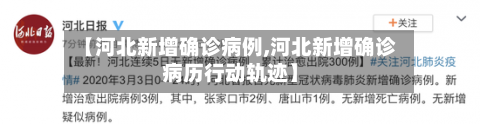 【河北新增确诊病例,河北新增确诊病历行动轨迹】-第2张图片