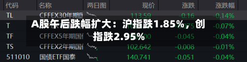 A股午后跌幅扩大：沪指跌1.85%，创指跌2.95%-第3张图片