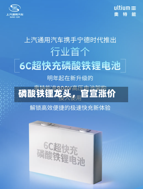 磷酸铁锂龙头，官宣涨价-第2张图片