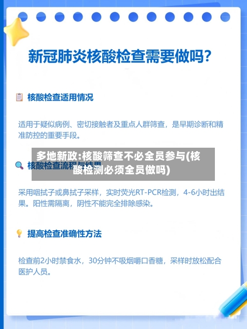 多地新政:核酸筛查不必全员参与(核酸检测必须全员做吗)