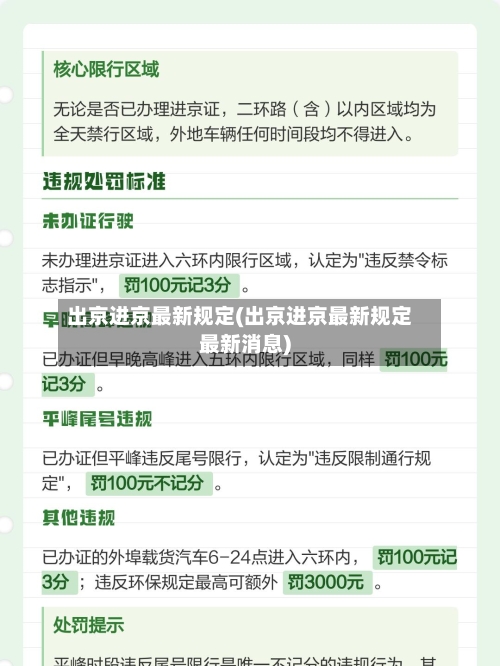 出京进京最新规定(出京进京最新规定最新消息)-第2张图片