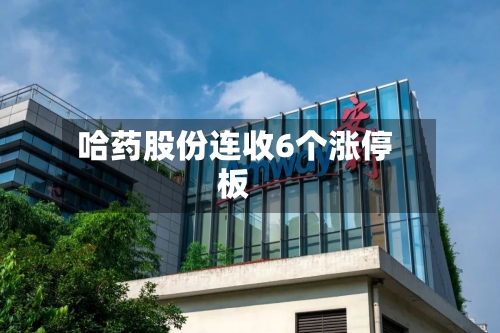 哈药股份连收6个涨停板