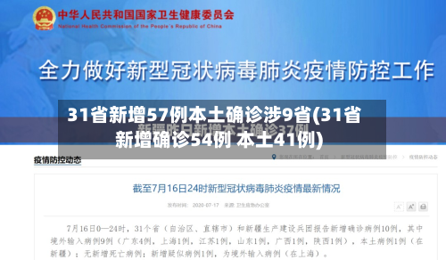 31省新增57例本土确诊涉9省(31省新增确诊54例 本土41例)-第2张图片