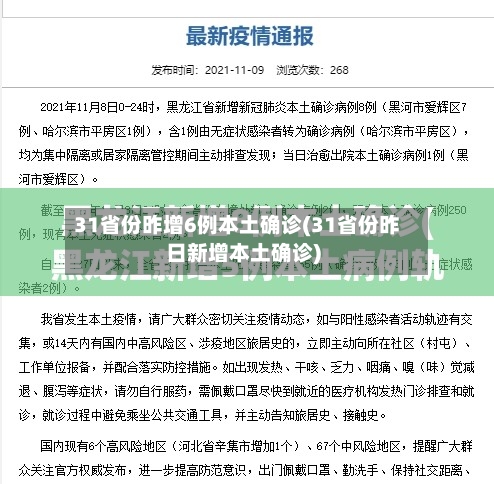 31省份昨增6例本土确诊(31省份昨日新增本土确诊)-第2张图片
