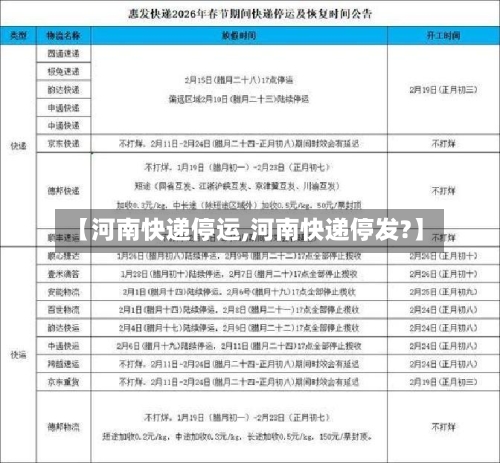 【河南快递停运,河南快递停发?】