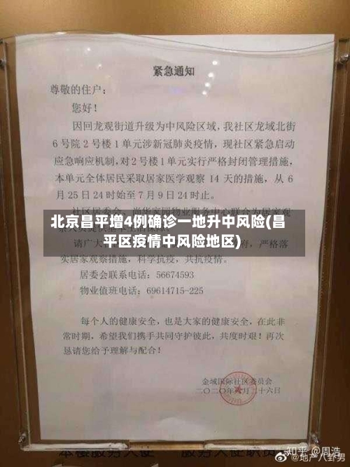 北京昌平增4例确诊一地升中风险(昌平区疫情中风险地区)-第2张图片