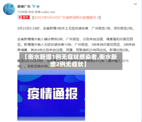 【衡水新增1例无症状感染者,衡水新增2例无症状】