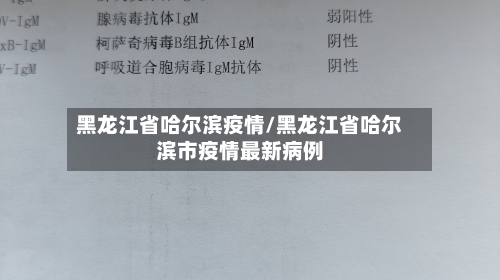 黑龙江省哈尔滨疫情/黑龙江省哈尔滨市疫情最新病例
