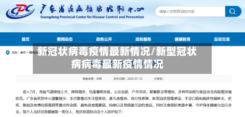 新冠状病毒疫情最新情况/新型冠状病病毒最新疫情情况