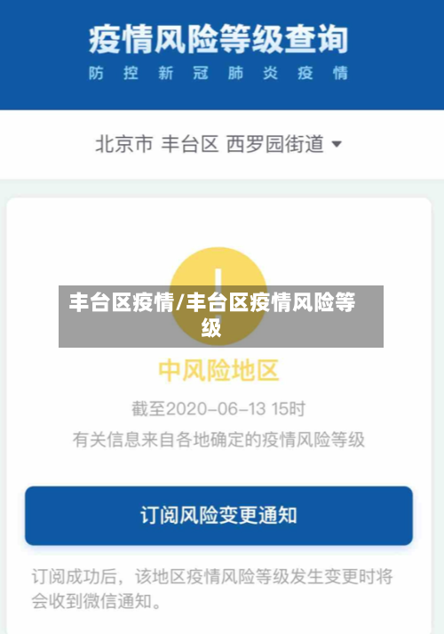 丰台区疫情/丰台区疫情风险等级-第2张图片