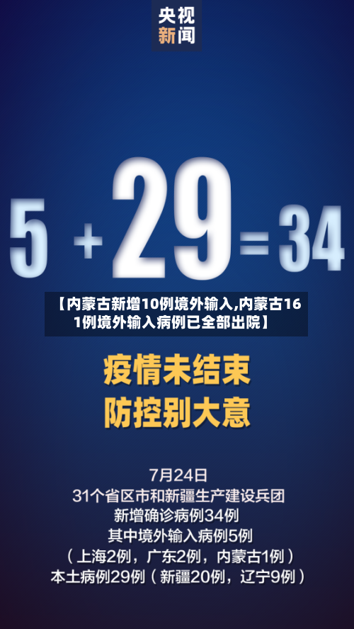 【内蒙古新增10例境外输入,内蒙古161例境外输入病例已全部出院】