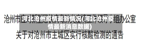 河北沧州疫情最新情况(河北沧州疫情最新消息数据)