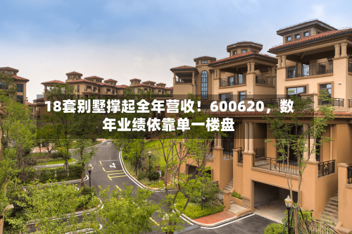 18套别墅撑起全年营收！600620，数年业绩依靠单一楼盘