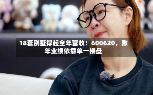 18套别墅撑起全年营收！600620，数年业绩依靠单一楼盘-第2张图片