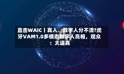 直击WAIC丨真人、数字人分不清?虎牙VAM1.0多模态数字人亮相，观众：太逼真
