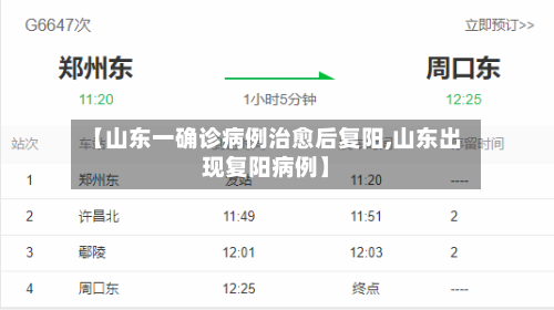 【山东一确诊病例治愈后复阳,山东出现复阳病例】