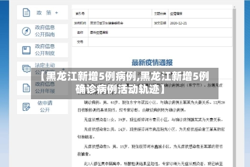 【黑龙江新增5例病例,黑龙江新增5例确诊病例活动轨迹】-第2张图片