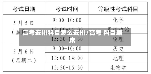 高考安排科目怎么安排/高考 科目顺序