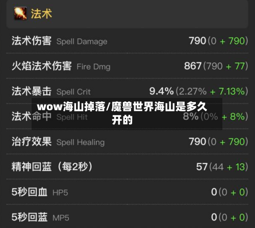 wow海山掉落/魔兽世界海山是多久开的