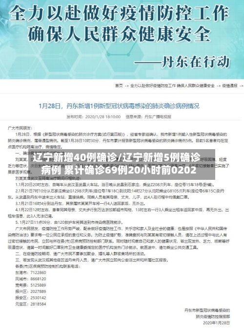 辽宁新增40例确诊/辽宁新增5例确诊病例 累计确诊69例20小时前0202