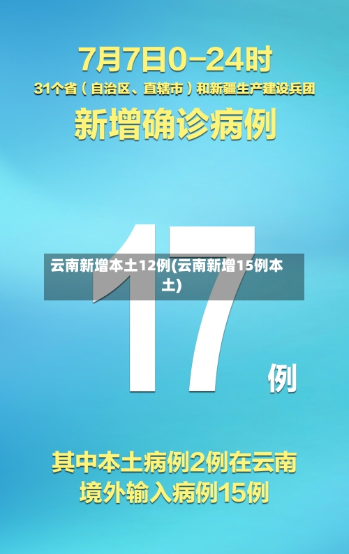 云南新增本土12例(云南新增15例本土)