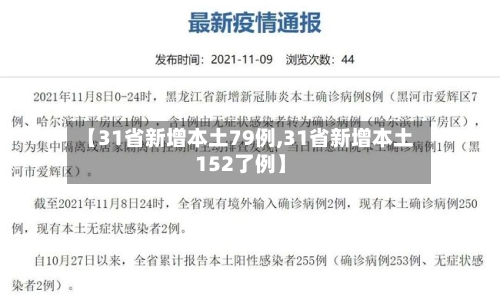 【31省新增本土79例,31省新增本土152了例】