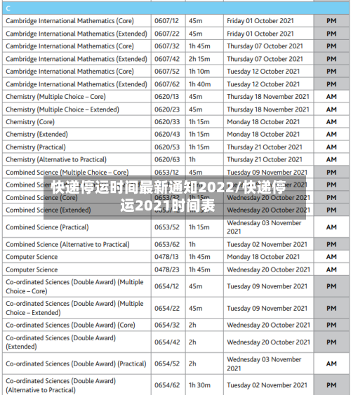 快递停运时间最新通知2022/快递停运2021时间表-第3张图片