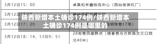 陕西新增本土确诊174例/陕西新增本土确诊174例是哪里的-第3张图片