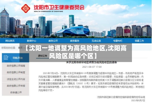 【沈阳一地调整为高风险地区,沈阳高风险区是哪个区】