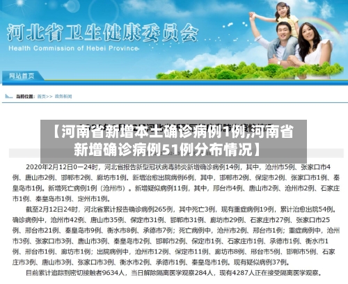 【河南省新增本土确诊病例1例,河南省新增确诊病例51例分布情况】