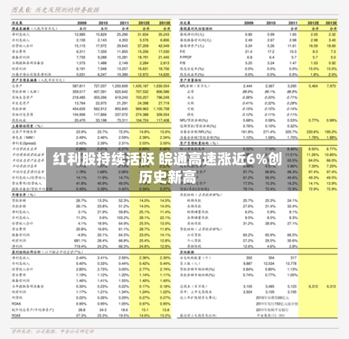 红利股持续活跃 皖通高速涨近6%创历史新高