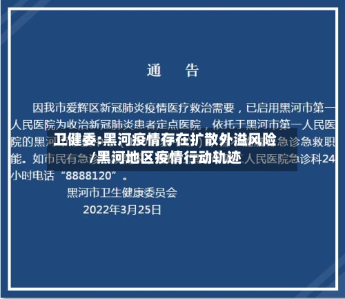 卫健委:黑河疫情存在扩散外溢风险/黑河地区疫情行动轨迹