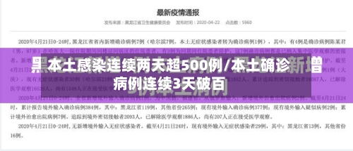 本土感染连续两天超500例/本土确诊病例连续3天破百