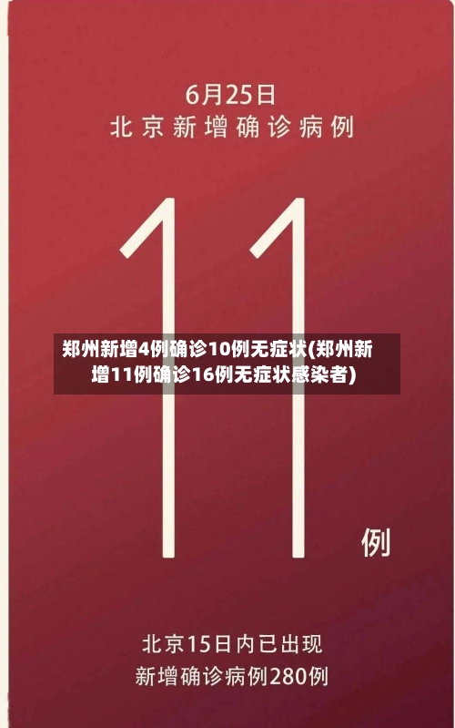 郑州新增4例确诊10例无症状(郑州新增11例确诊16例无症状感染者)-第3张图片