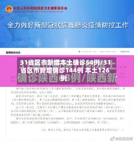 31省区市新增本土确诊54例/31省区市新增确诊144例 本土126例
