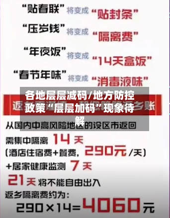 各地层层减码/地方防控政策“层层加码”现象待解