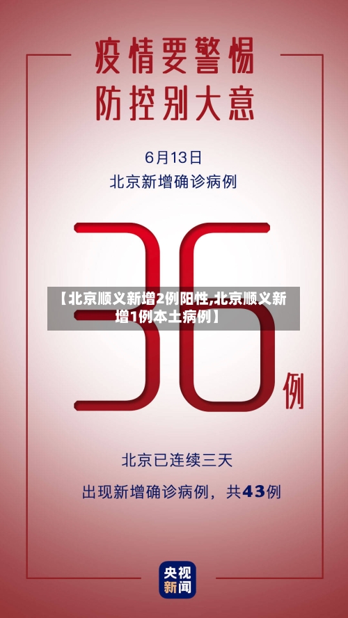【北京顺义新增2例阳性,北京顺义新增1例本土病例】