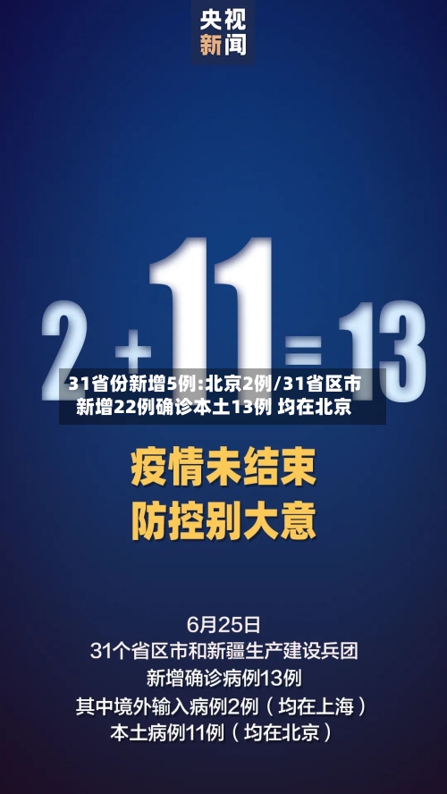 31省份新增5例:北京2例/31省区市新增22例确诊本土13例 均在北京