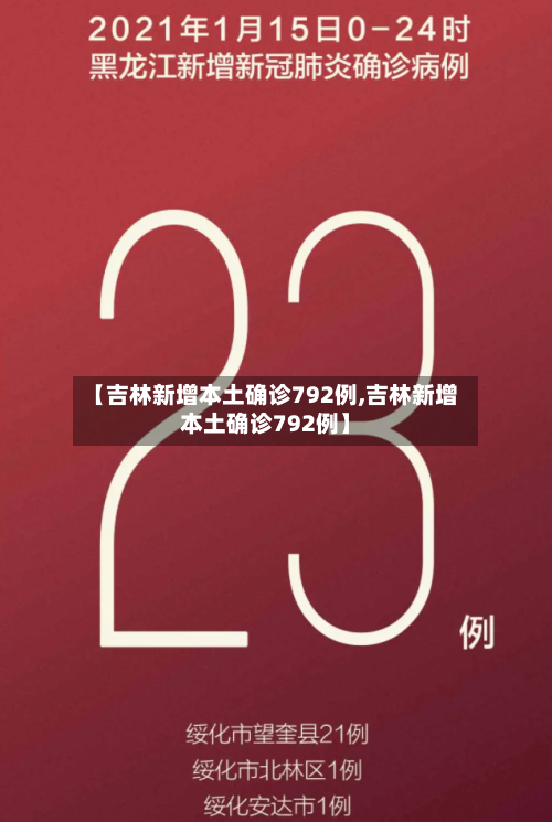 【吉林新增本土确诊792例,吉林新增本土确诊792例】