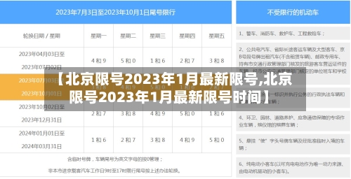 【北京限号2023年1月最新限号,北京限号2023年1月最新限号时间】