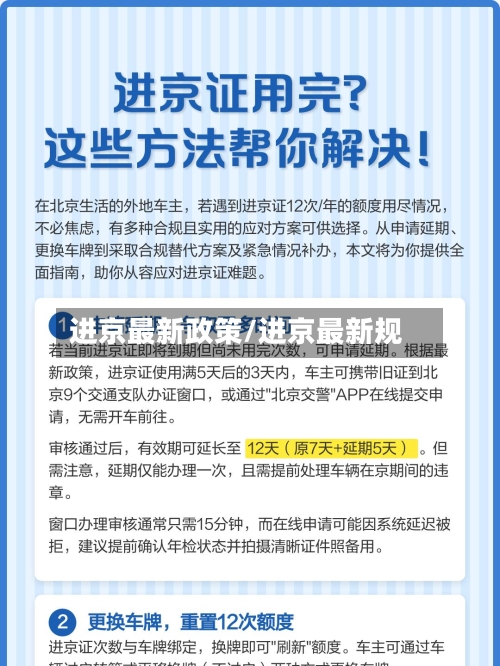 进京最新政策/进京最新规