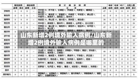 山东新增2例境外输入病例/山东新增2例境外输入病例是哪里的-第3张图片