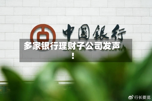 多家银行理财子公司发声!-第2张图片