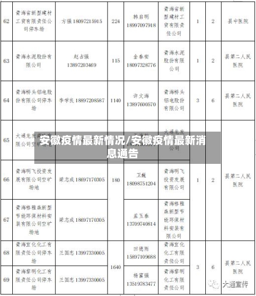 安徽疫情最新情况/安徽疫情最新消息通告-第3张图片