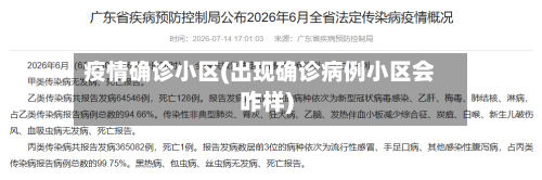 疫情确诊小区(出现确诊病例小区会咋样)