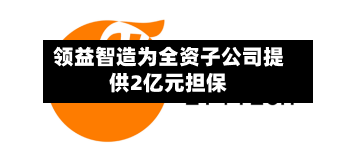 领益智造为全资子公司提供2亿元担保-第2张图片