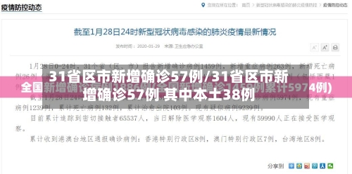 31省区市新增确诊57例/31省区市新增确诊57例 其中本土38例-第2张图片