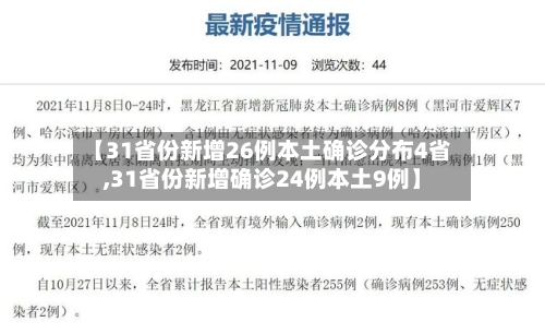 【31省份新增26例本土确诊分布4省,31省份新增确诊24例本土9例】