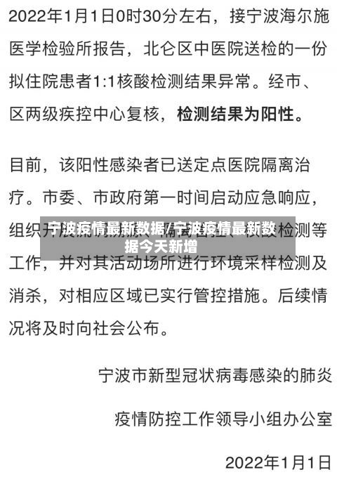 宁波疫情最新数据/宁波疫情最新数据今天新增