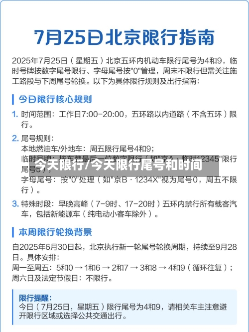 今天限行/今天限行尾号和时间-第3张图片
